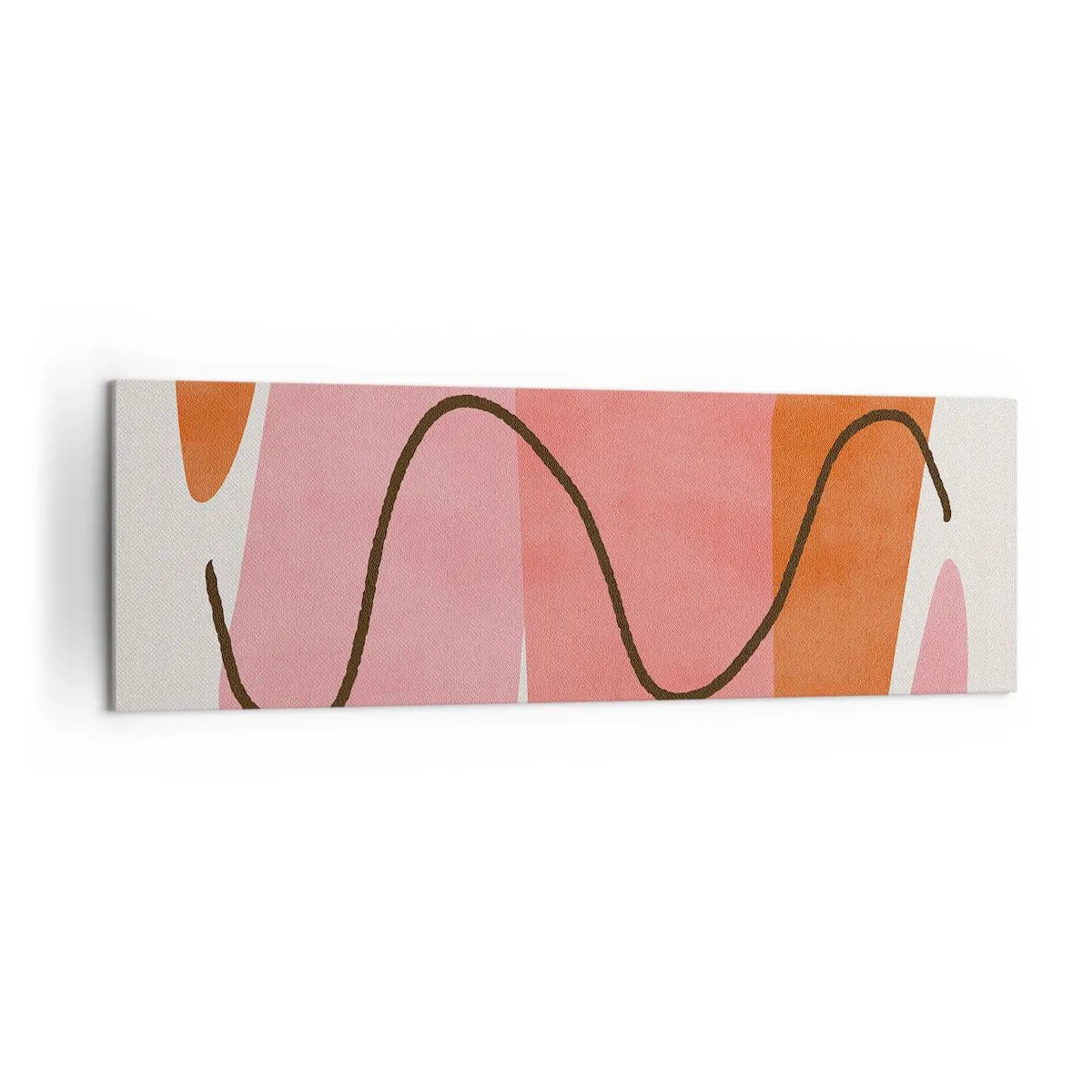 Lærredstryk - Billede på lærred - Formernes blide bevægelse - 160x50 cm