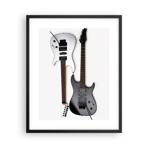 Plakat i sort ramme - Harmoni af former - 40x50 cm