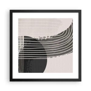 Plakat i sort ramme - Derhen og tilbage - 40x40 cm