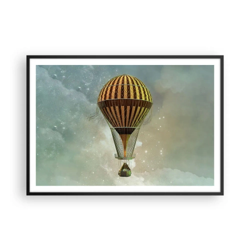 Plakat i sort ramme - Banebrydende flyvninger - 100x70 cm