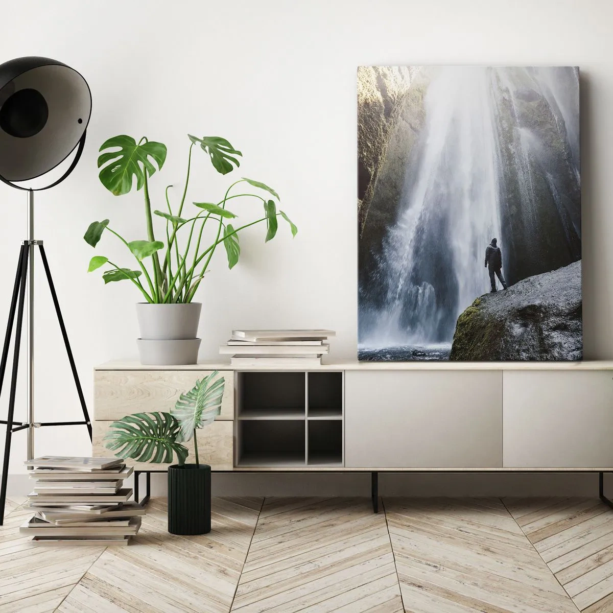 Lærredstryk - Billede på lærred - Genskabelse af proportioner - 55x100 cm