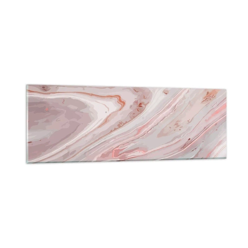 Billede på glas - Flydende lyserødt - 90x30 cm