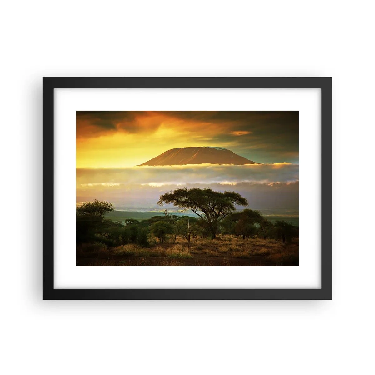 Plakat i sort ramme - En rejsendes drøm - 40x30 cm