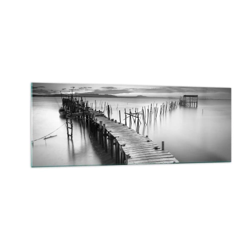 Billede på glas - Stilheden fra en glemt kyst - 140x50 cm
