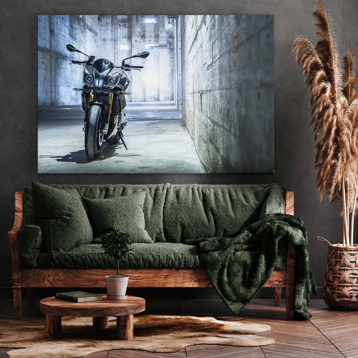 Lærredstryk - Billede på lærred - Før motoren hyler - 100x70 cm