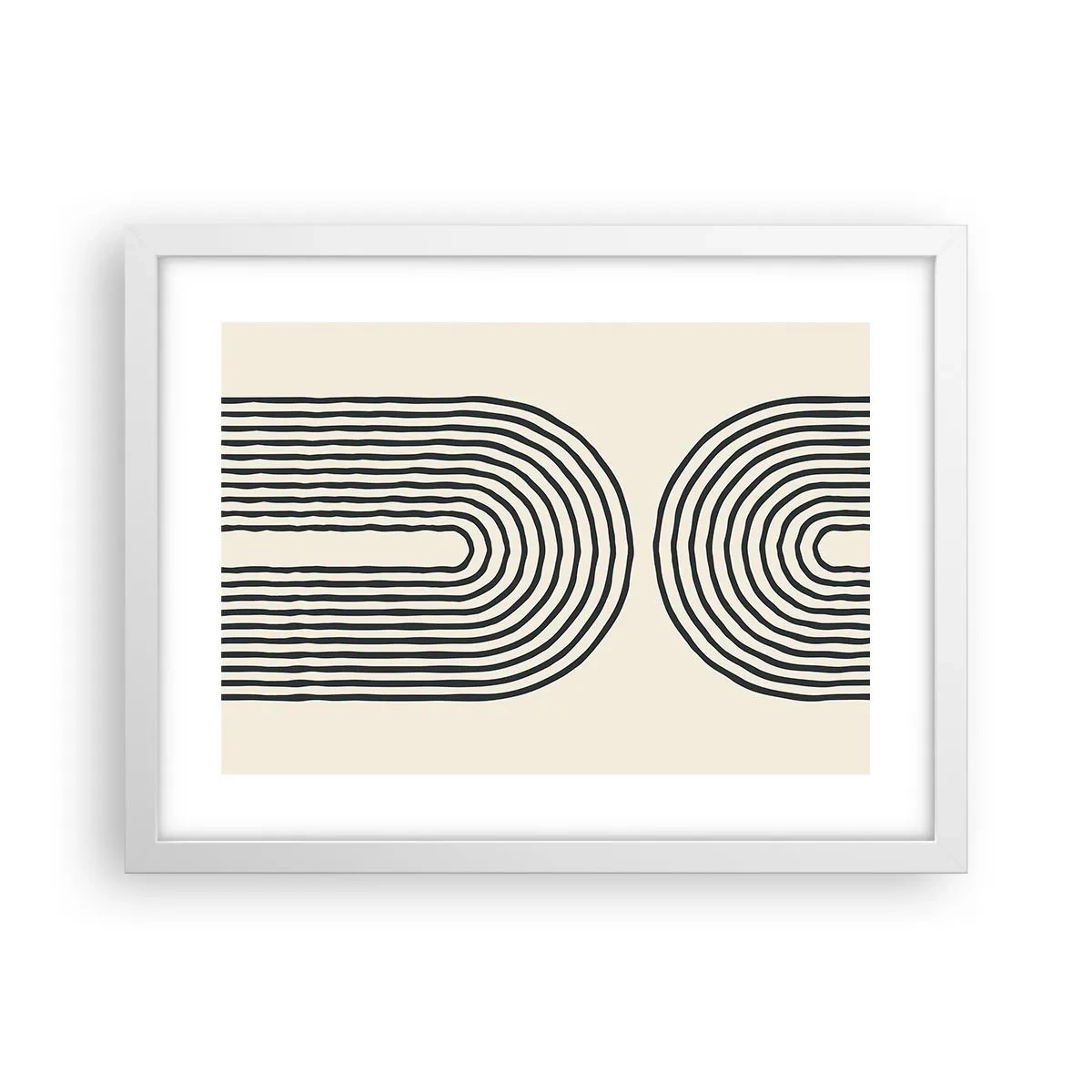 Plakat i hvid ramme - Kommer snart... - 40x30 cm