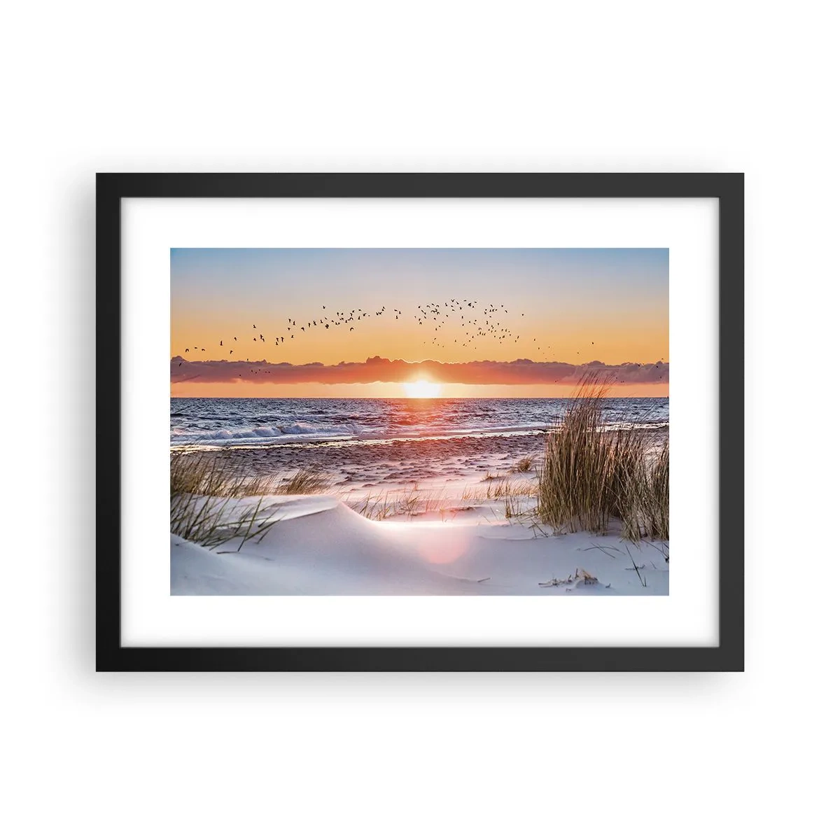 Plakat i sort ramme - Vandret landskab - 40x30 cm