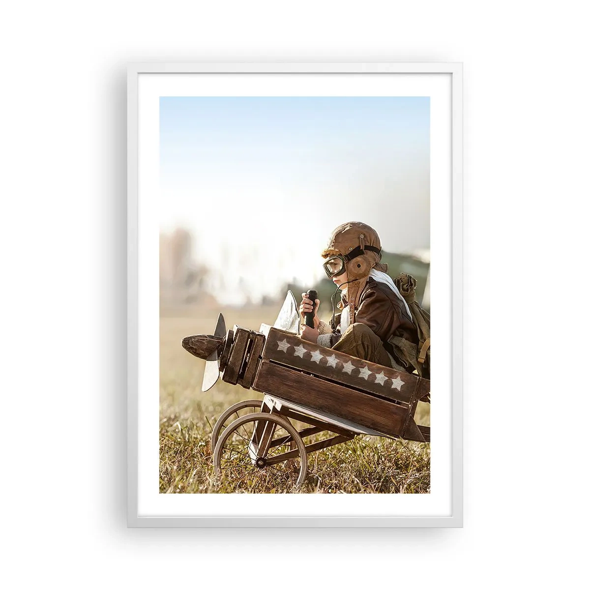 Plakat i hvid ramme - Start mod drømmen - 50x70 cm