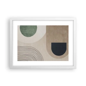 Plakat i hvid ramme - Blidheden i en oval - 40x30 cm