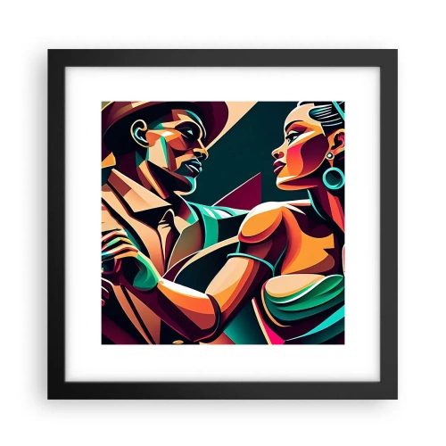 Plakat i sort ramme - I hjertets rytme - 30x30 cm