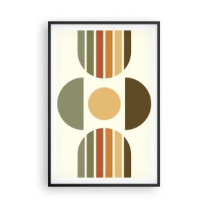 Plakat i sort ramme - I jordfarver - 61x91 cm