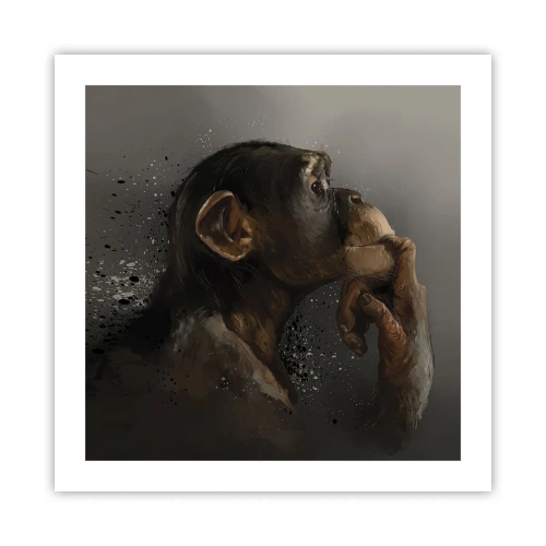 Plakat - Helt sikkert en tænker - 50x50 cm