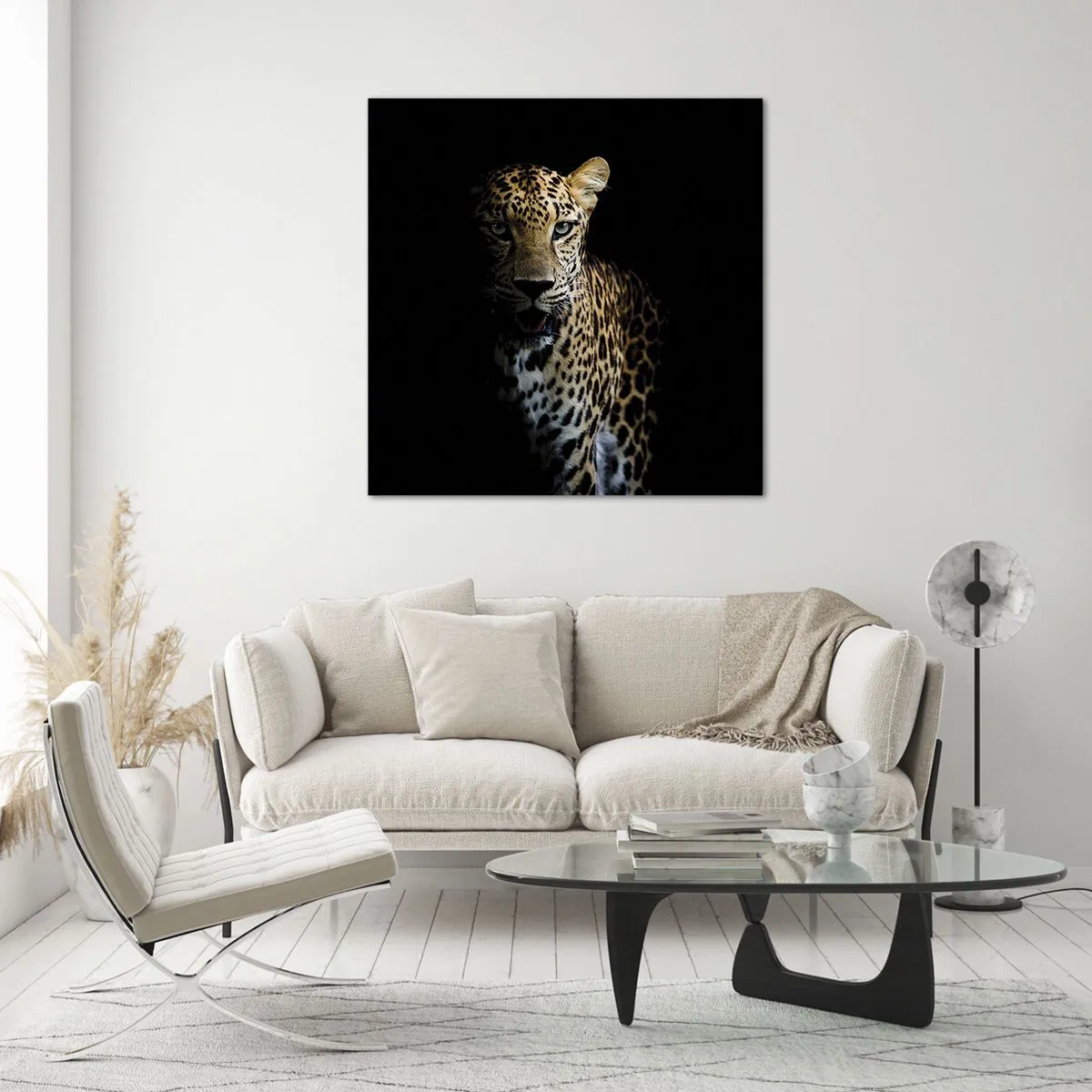 Billede på glas - Mørk skønhed - 60x60 cm