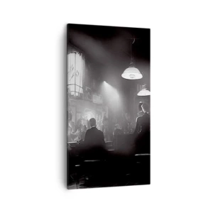 Lærredstryk - Billede på lærred - I en jazzet stemning - 45x80 cm