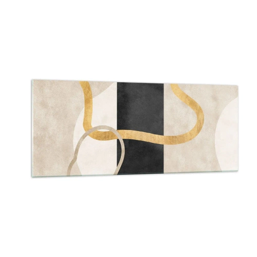 Billede på glas - Sløjfeformede former - 100x40 cm