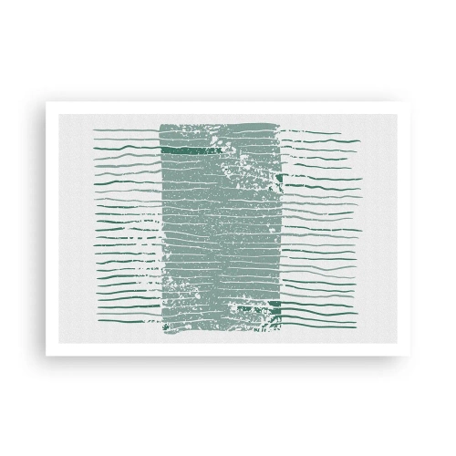 Plakat - Marin abstraktion - 100x70 cm