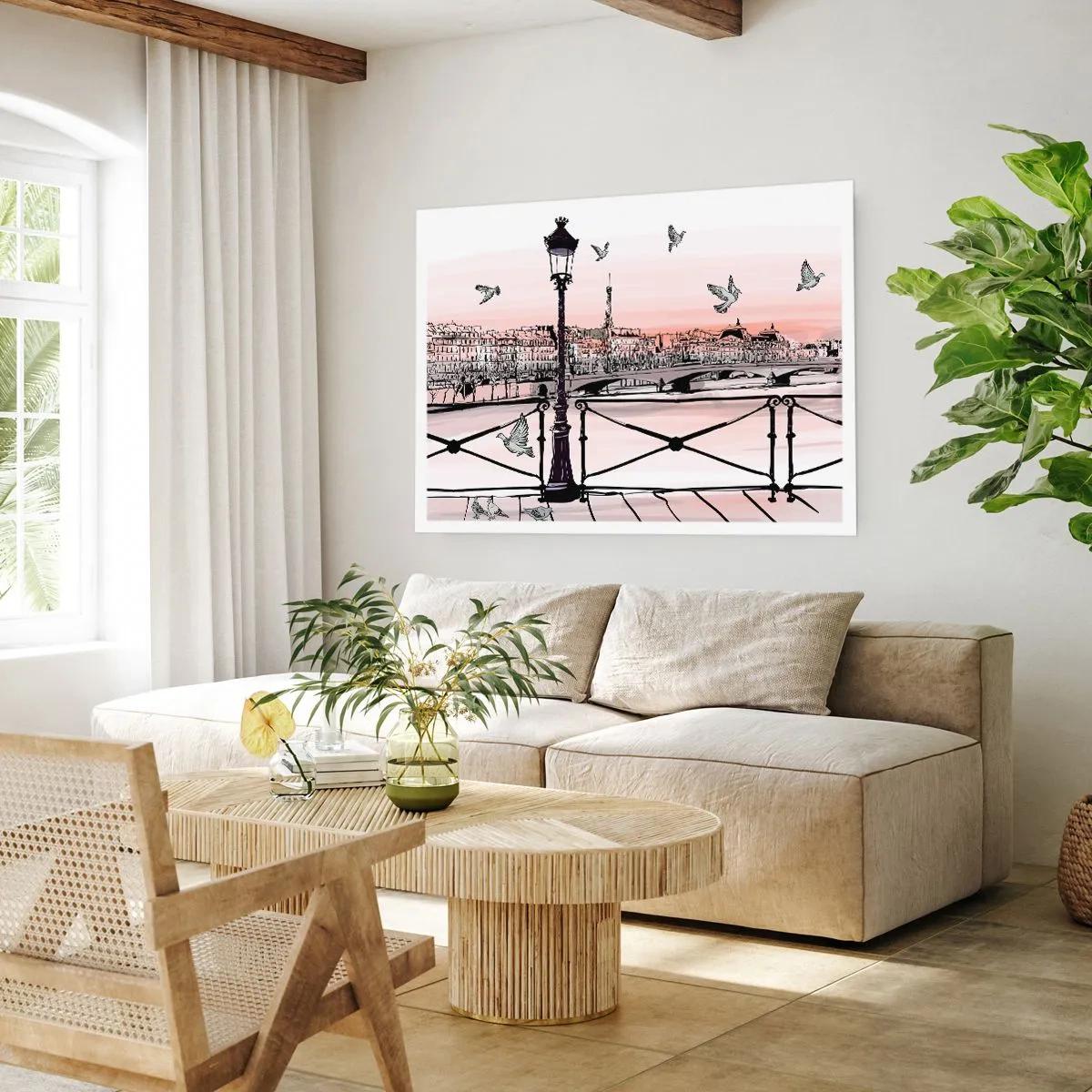 Plakat - Over Paris' hustage - 100x70 cm