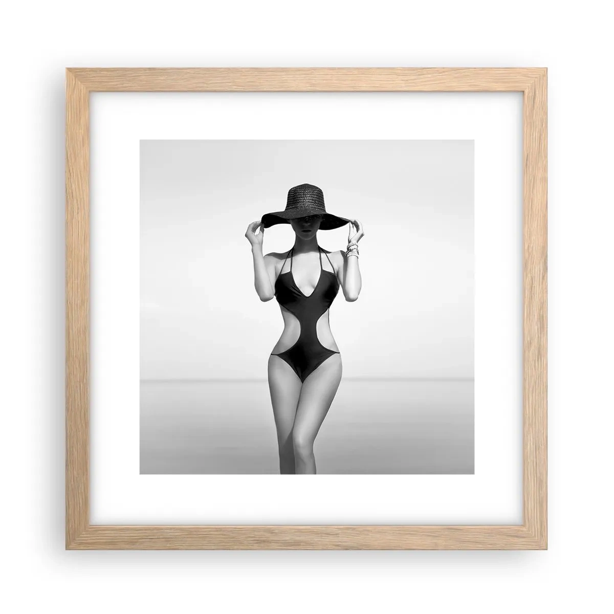 Plakat i ramme af lyst egetræ - Mit navn er Elegance - 30x30 cm