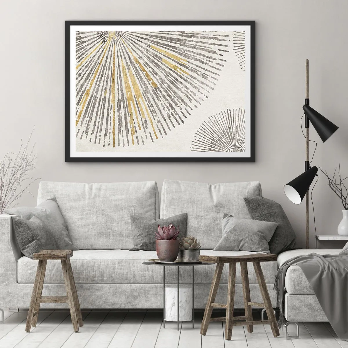 Plakat i sort ramme - Skønheden i en rokke - 70x50 cm