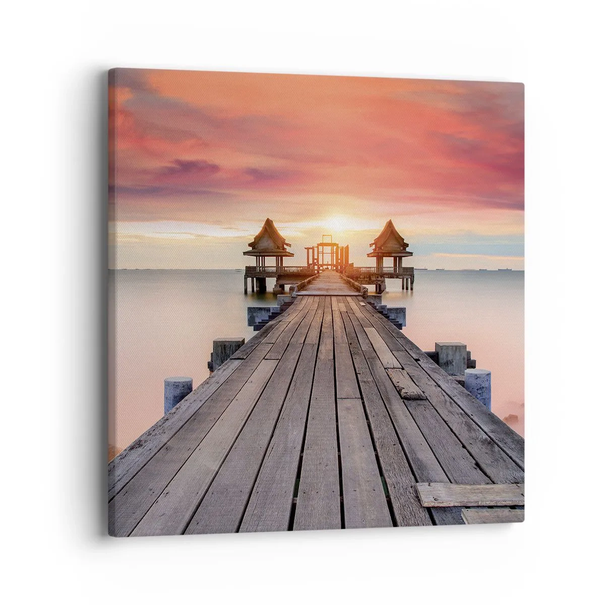 Lærredstryk - Billede på lærred - Fra vest til øst - 40x40 cm