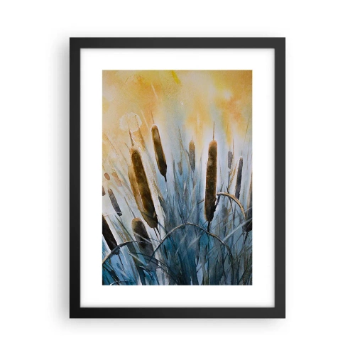 Plakat i sort ramme - Vandets kulde, solens varme - 30x40 cm