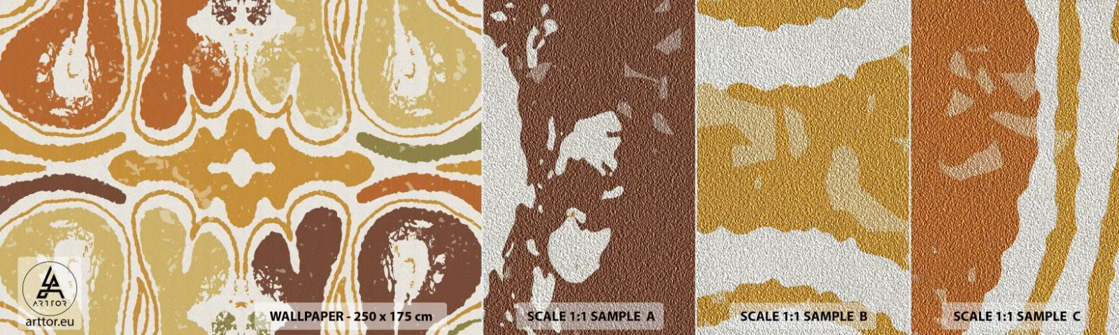 Prøve Fototapet Premium Sand - Sentimental abstraktion - Ældret, Boho, Stykke - 100x30 cm