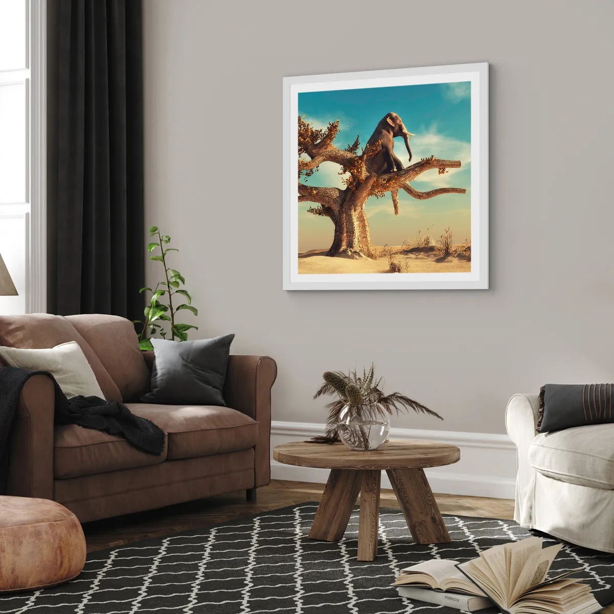 Plakat i hvid ramme - Et nyt synspunkt - 60x60 cm