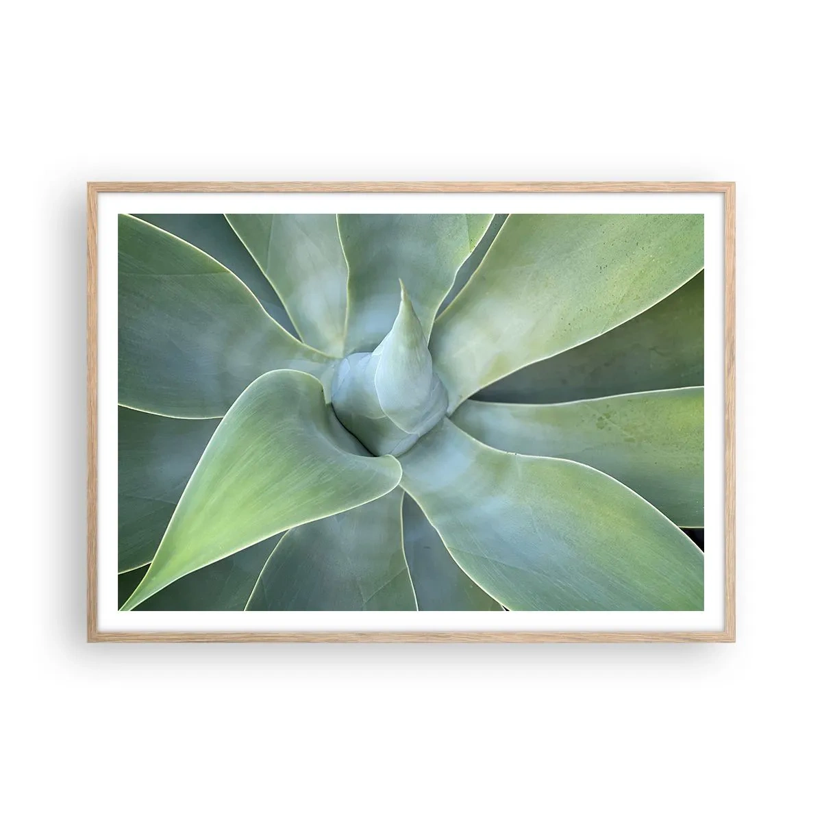 Plakat i ramme af lyst egetræ - Den grønne fødsel - 100x70 cm