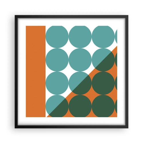 Plakat i sort ramme - Op og over - 50x50 cm