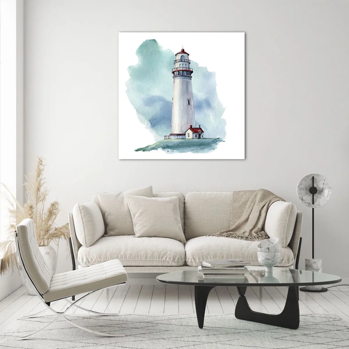 Billede på glas - Det blås blide søster - 70x70 cm