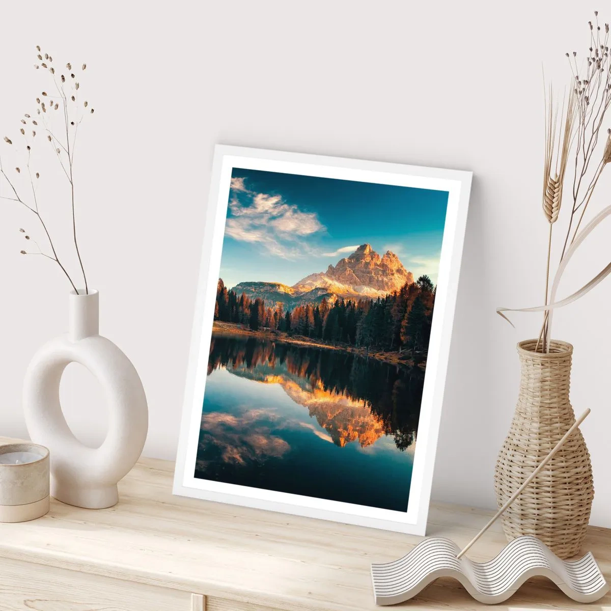 Plakat i hvid ramme - Dobbelt landskab - 30x40 cm