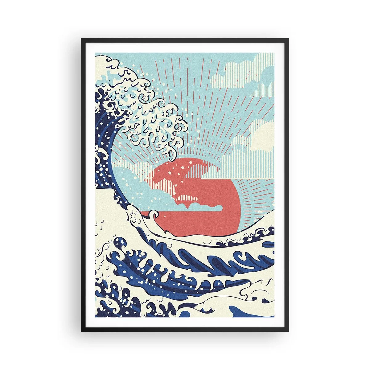 Plakat i sort ramme - Fra japanske inspirationer - 70x100 cm