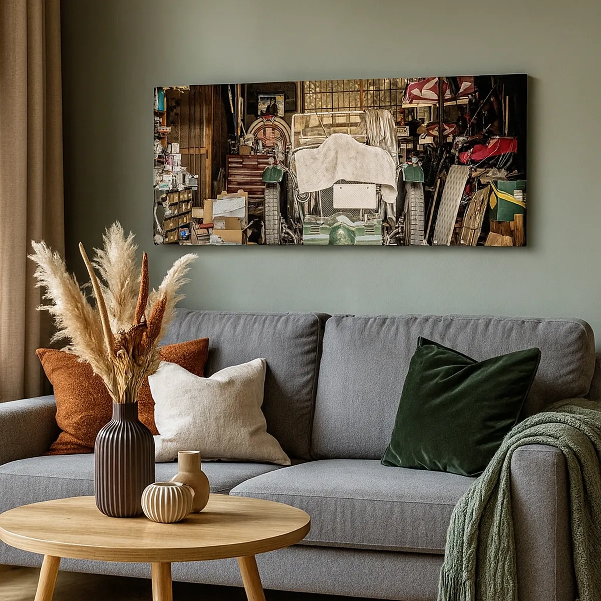 Lærredstryk - Billede på lærred - Tilbage til fortiden - 30x30 cm