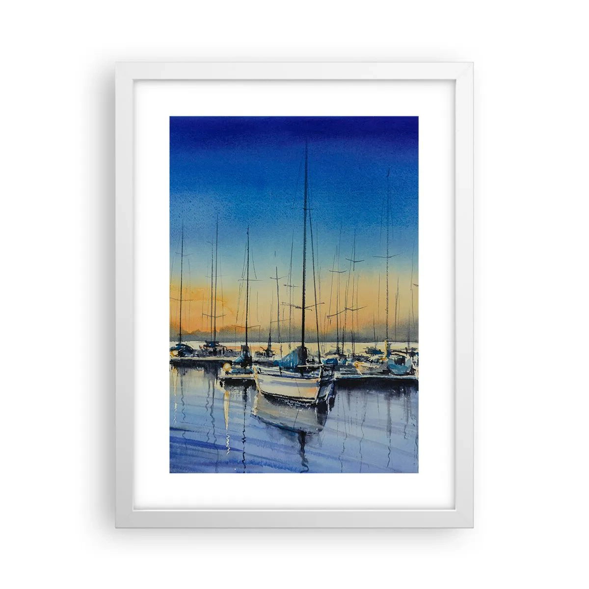 Plakat i hvid ramme - Slutningen på en god dag - 30x40 cm