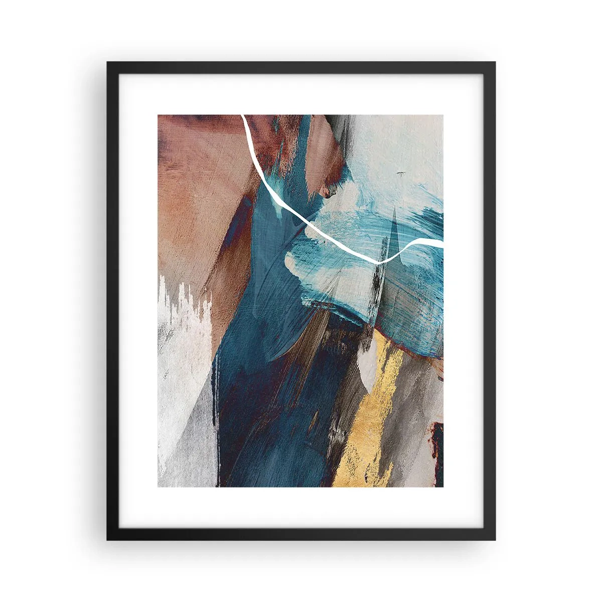 Plakat i sort ramme - Med flair og energi - 40x50 cm