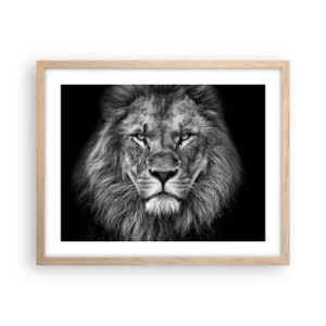 Plakat i ramme af lyst egetræ - I kroningsklædning - 50x40 cm