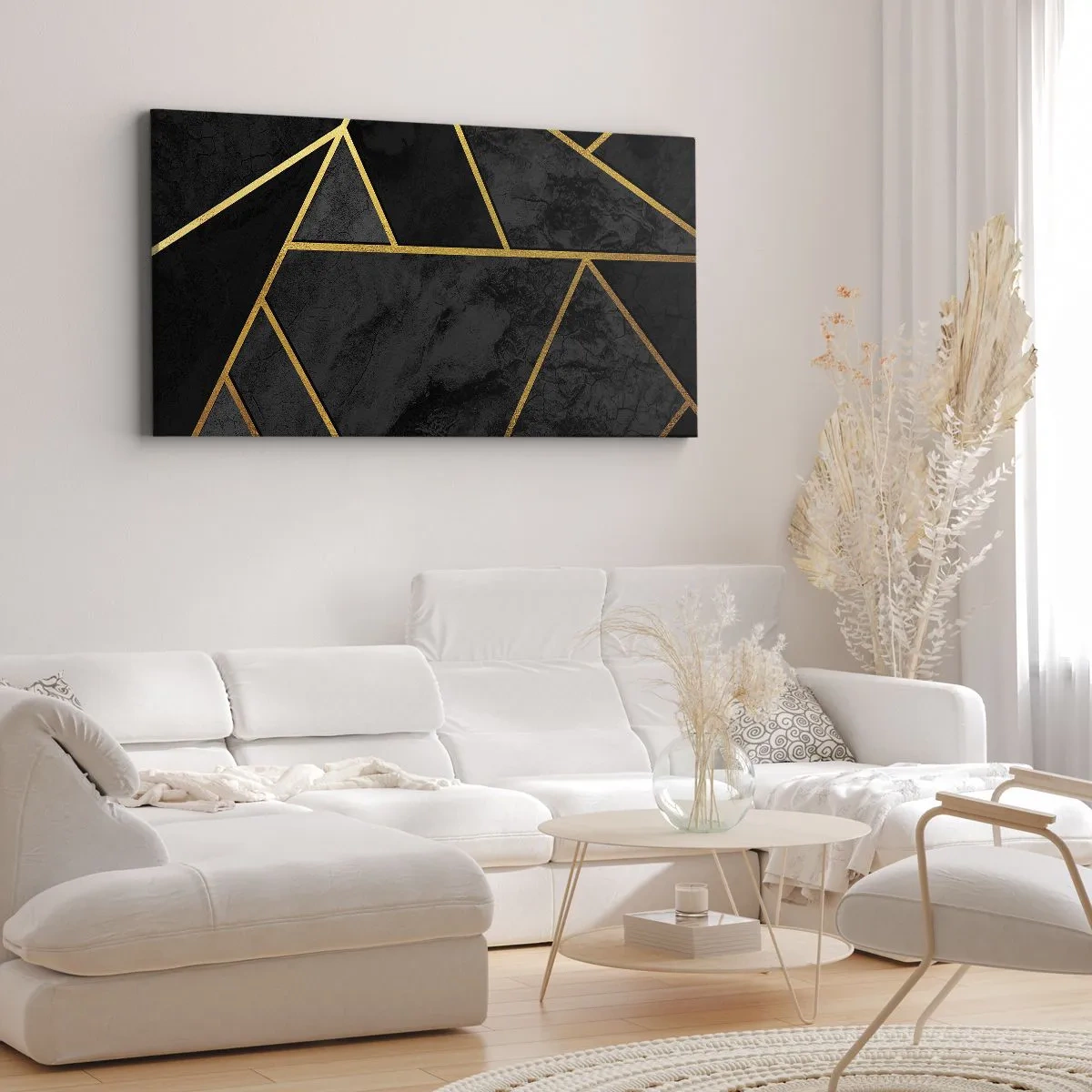 Lærredstryk - Billede på lærred - Mørke og lys - 160x50 cm