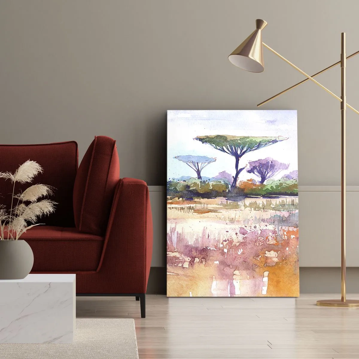 Lærredstryk - Billede på lærred - Savannens farver - 50x70 cm