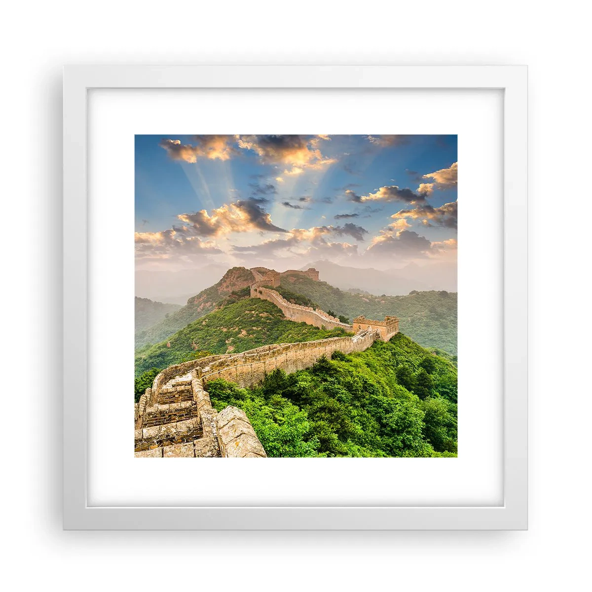 Plakat i hvid ramme - Uforanderlig storhed - 30x30 cm