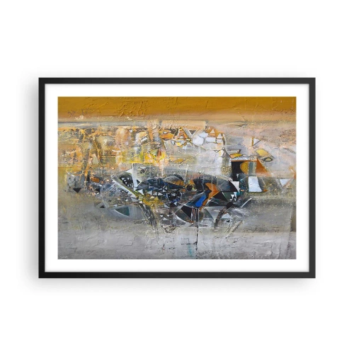 Plakat i sort ramme - Alt vil falde på plads - 70x50 cm