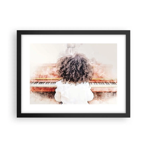 Plakat i sort ramme - i et ny verden - 40x30 cm