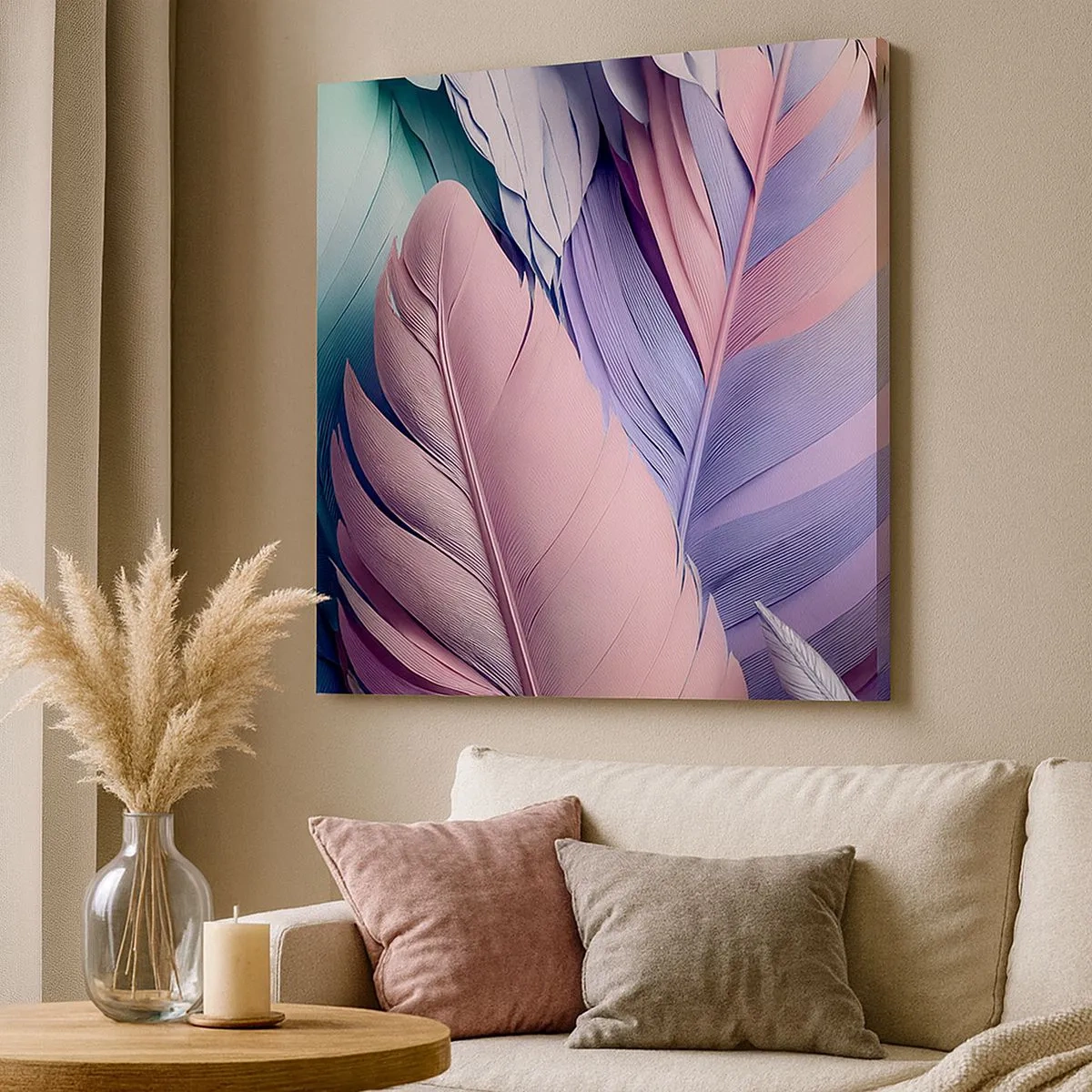 Lærredstryk - Billede på lærred - Chik fugl - 30x30 cm