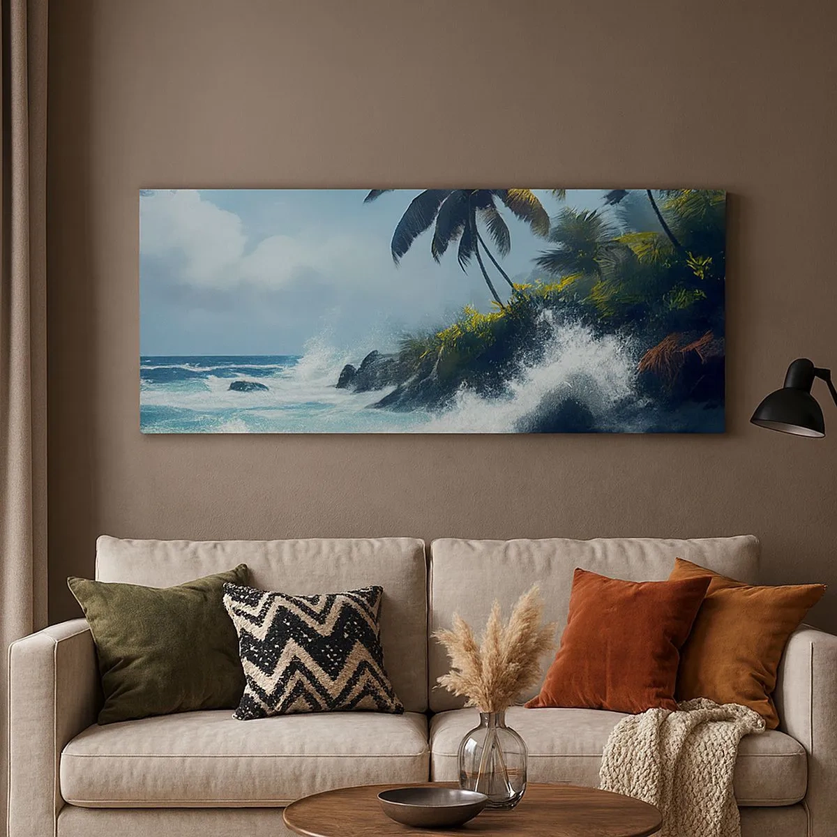 Lærredstryk - Billede på lærred - På en tropisk strand - 100x40 cm