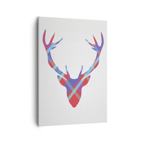 Lærredstryk - Billede på lærred - Skotsk hjort - 50x70 cm
