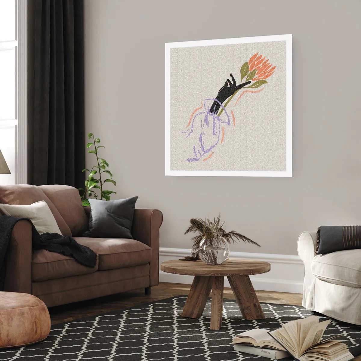 Plakat - En søsterlig berøring - 60x60 cm
