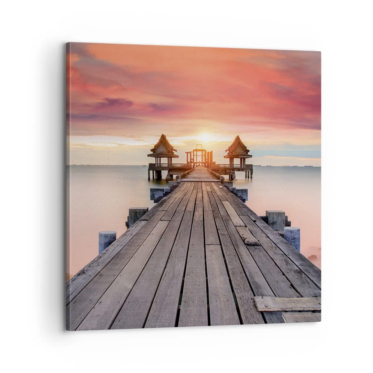 Lærredstryk - Billede på lærred - Fra vest til øst - 60x60 cm