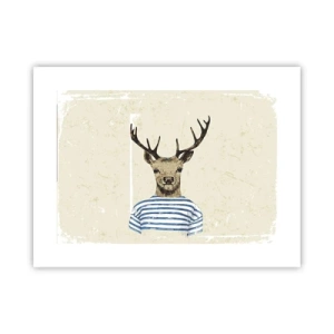 Plakat - Fordi jeg kan lide stribede skjorter! - 40x30 cm
