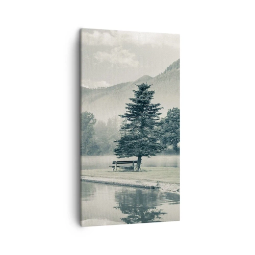 Lærredstryk - Billede på lærred - Søen sover stadig - 45x80 cm