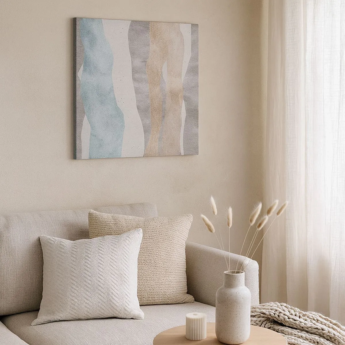 Lærredstryk - Billede på lærred - En undersøgelse af intimitet - 30x30 cm