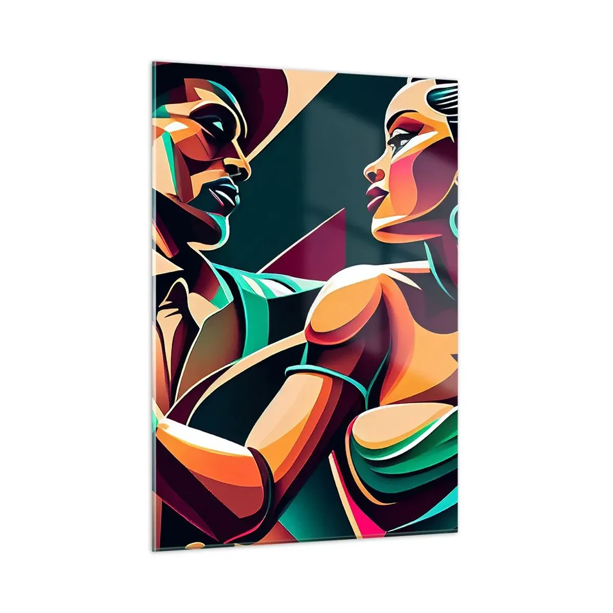 Billede på glas - I hjertets rytme - 50x70 cm